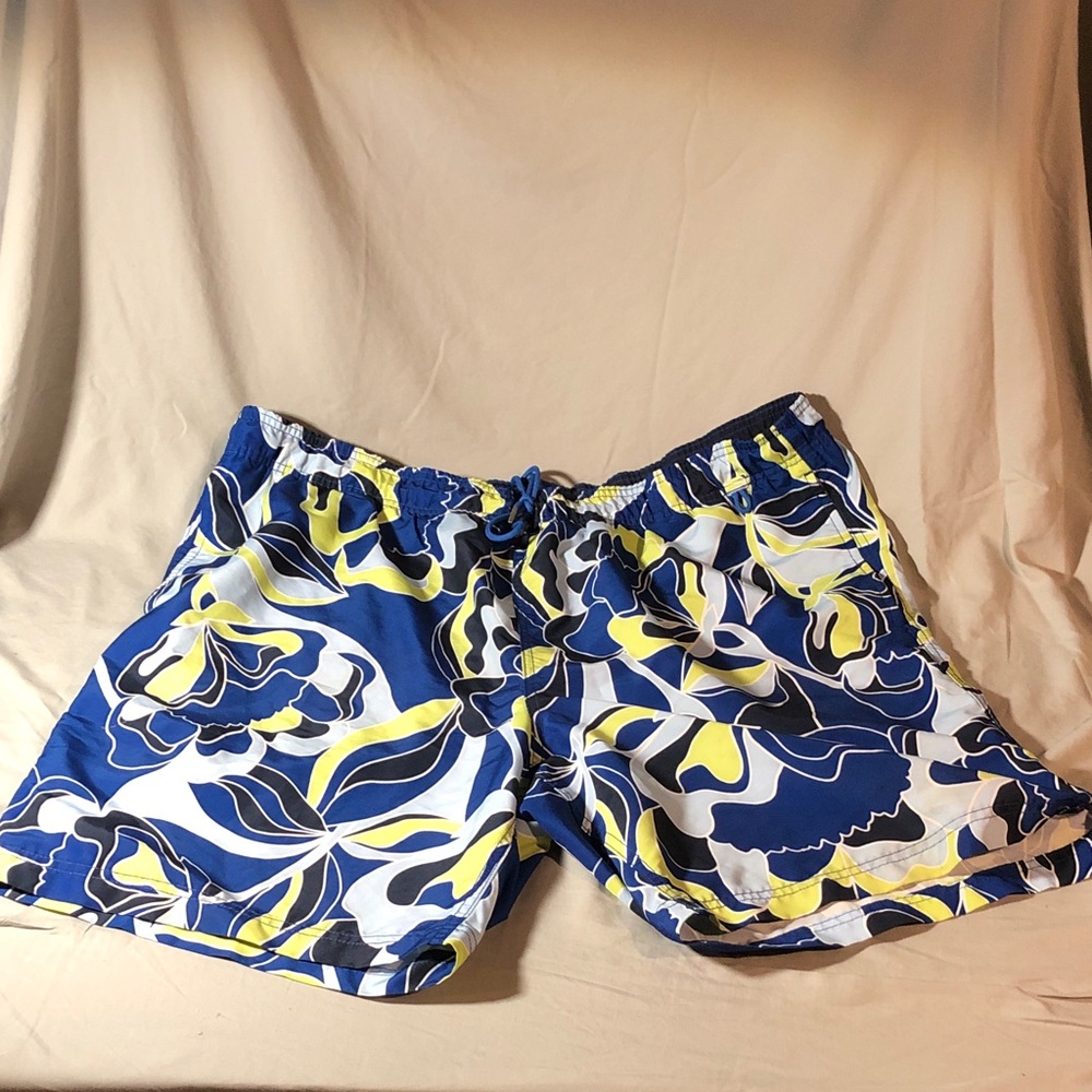 Floral Blue men’s swim Shorts with lining XL 40-42
